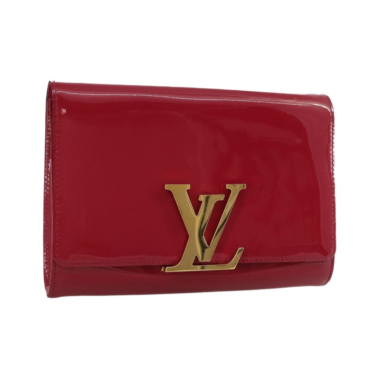 Louis Vuitton Louise Clutch Patent, Pink, Patent Leather, Clutch