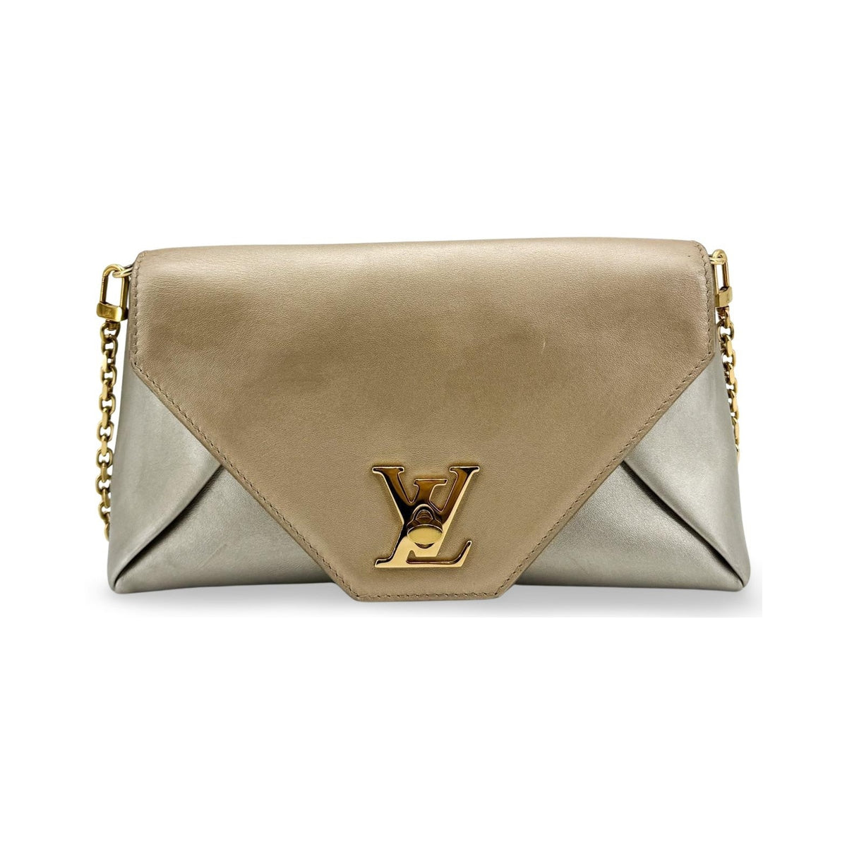 Louis Vuitton Love Note Chain Clutch Leather, Gold, Leather, Clutch