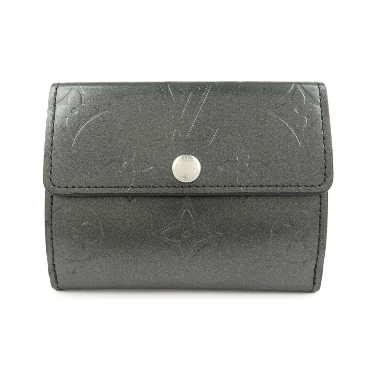 Louis Vuitton Ludlow Vernis, Gray, Leather, Wallet