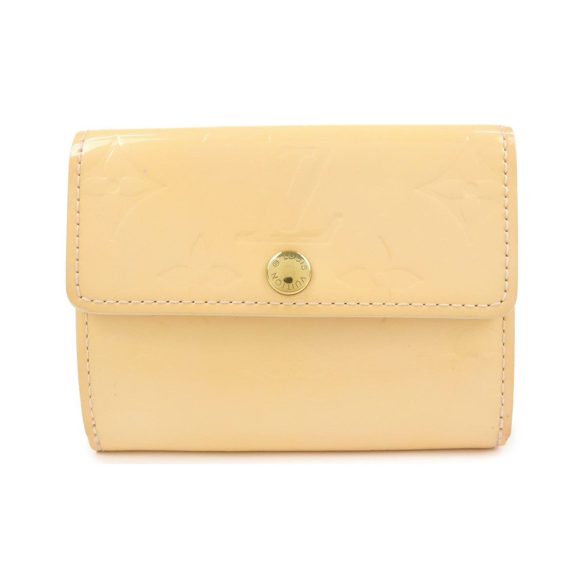 Louis Vuitton Ludlow Vernis, Beige, Patent Leather, Wallet