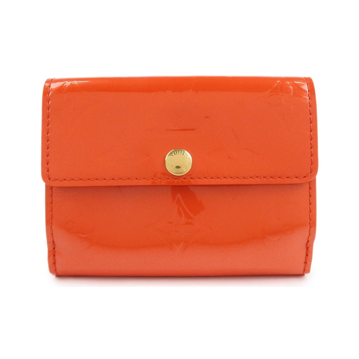 Louis Vuitton Ludlow Vernis, Orange, Leather, Wallet
