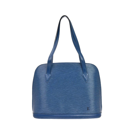 Louis Vuitton Lussac Epi Leather, Blue, Leather, Shoulder Bag