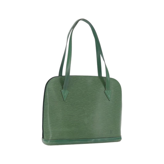 Louis Vuitton Lussac Epi Leather, Green, Leather, Handbag
