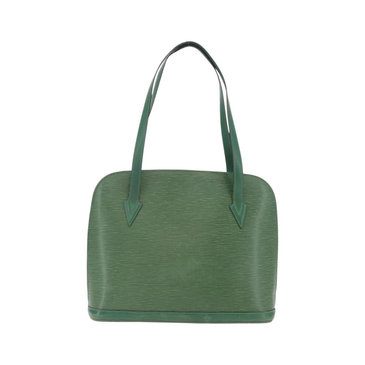 Louis Vuitton Lussac Epi Leather, Green, Leather, Handbag