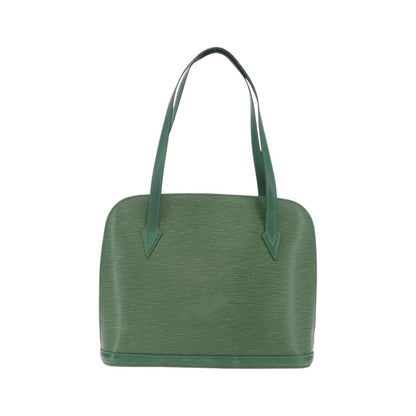Louis Vuitton Lussac Epi Leather, Green, Leather, Handbag