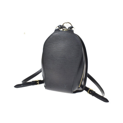 Louis Vuitton Mabillon Epi Leather, Black, Leather, Backpack