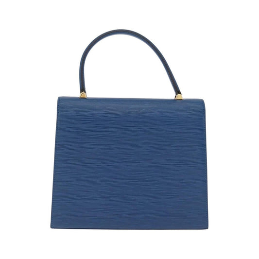 Louis Vuitton Malesherbes Epi Leather, Blue, Leather, Handbag
