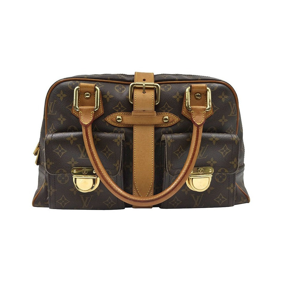Louis Vuitton Manhattan Monogram Canvas, Brown, Canvas, Handbag
