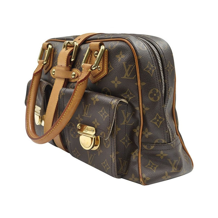 Louis Vuitton Manhattan Monogram Canvas, Brown, Canvas, Handbag