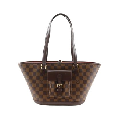 Louis Vuitton Manosque Damier, Brown, Canvas, Tote Bag