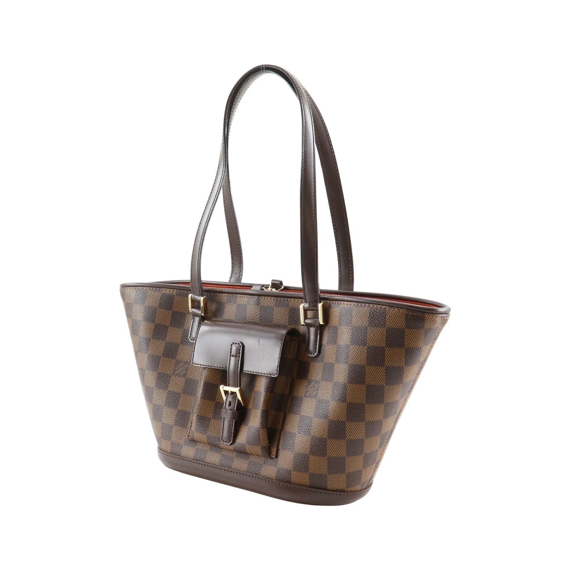 Louis Vuitton Manosque Damier, Brown, Canvas, Tote Bag