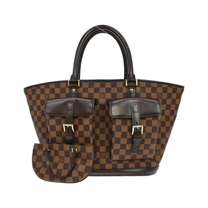 Louis Vuitton Manosque Damier, Brown, Canvas, Tote Bag