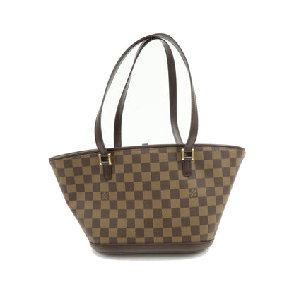 Louis Vuitton Manosque Damier, Brown, Canvas, Handbag