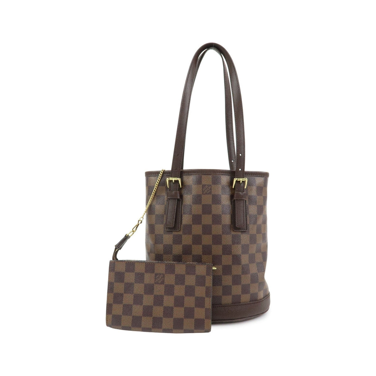 Louis Vuitton Marais Bucket Damier, Brown, Canvas, Handbag