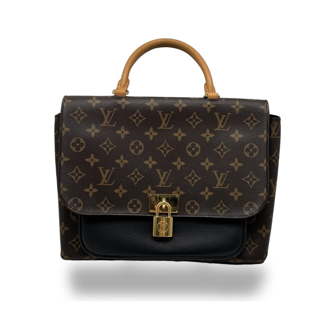 Louis Vuitton Marignan Monogram Canvas with Leather, Brown, Canvas, Handbag