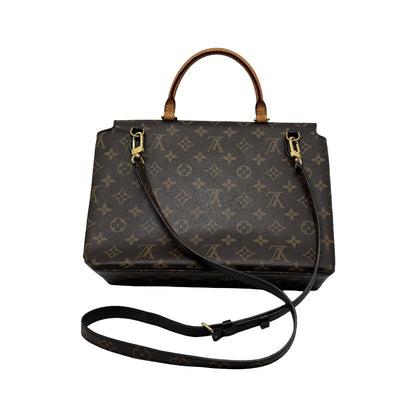 Louis Vuitton Marignan Monogram Canvas with Leather, Brown, Canvas, Handbag