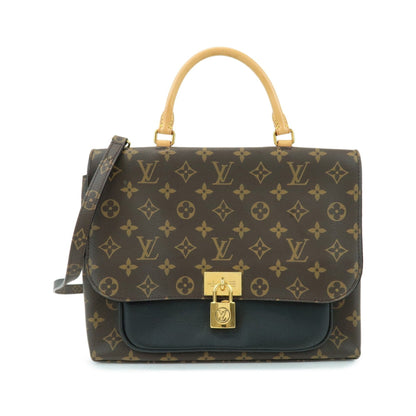 Louis Vuitton Marignan Monogram Canvas with Leather, Brown, Canvas, Handbag