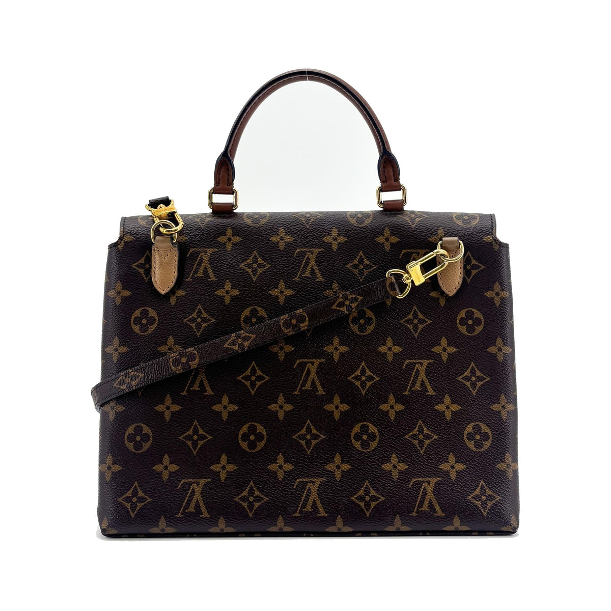 Louis Vuitton Marignan Monogram Canvas with Leather, Brown, Canvas, Handbag