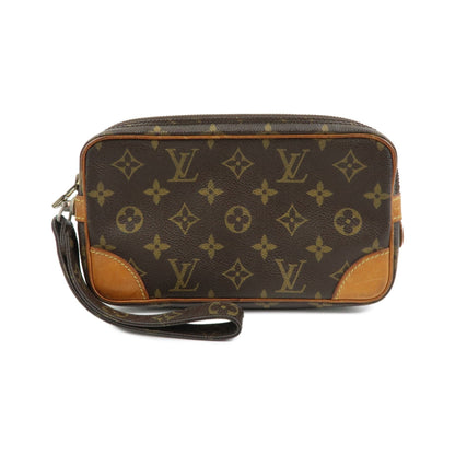 Louis Vuitton Marly Dragonne Clutch Monogram Canvas, Brown, Canvas, Clutch
