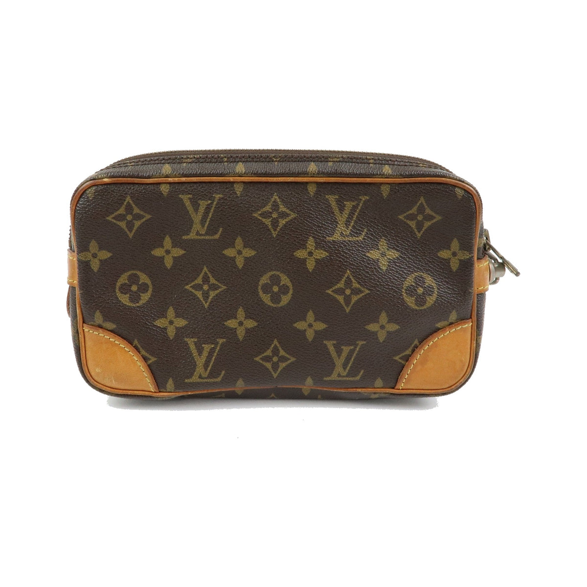 Louis Vuitton Marly Dragonne Clutch Monogram Canvas, Brown, Canvas, Clutch