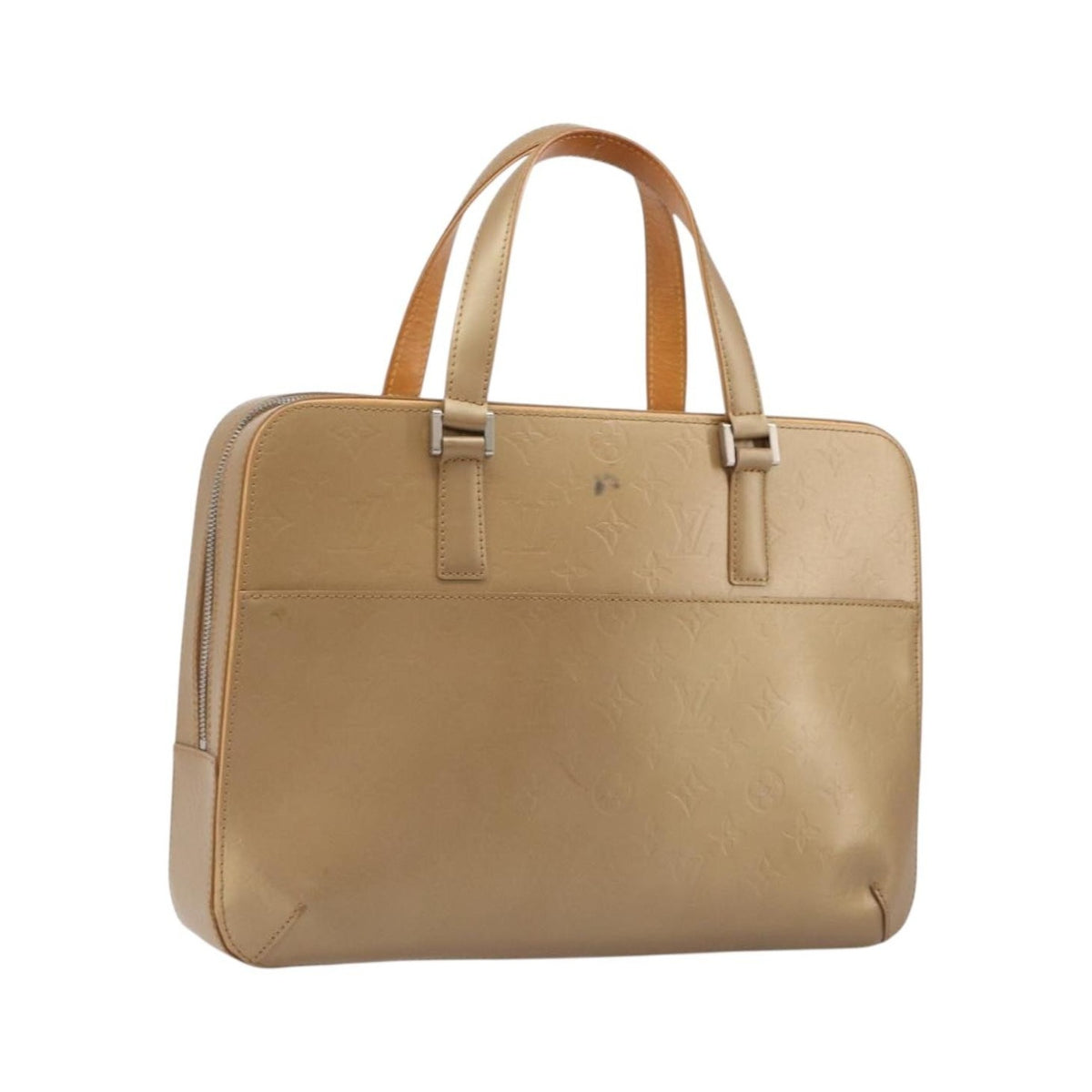 Louis Vuitton Mat Malden Monogram Vernis, Beige, Canvas, Handbag