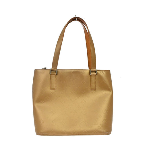 Louis Vuitton Mat Stockton Monogram Vernis, Gold, Patent Leather, Shoulder Bag