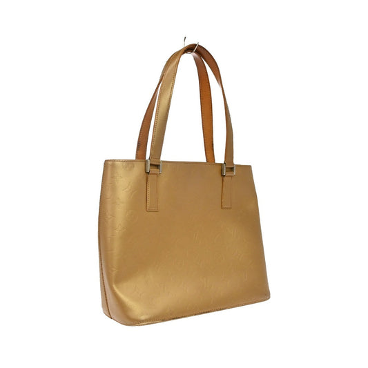 Louis Vuitton Mat Stockton Monogram Vernis, Gold, Patent Leather, Shoulder Bag