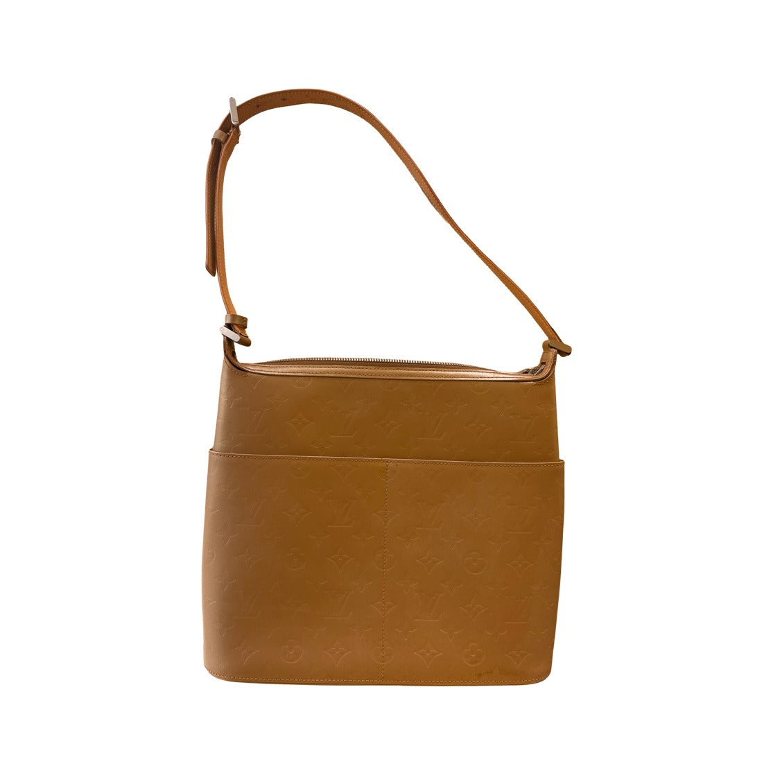 Louis Vuitton Mat Sutter Monogram Vernis, Gold, Leather, Handbag