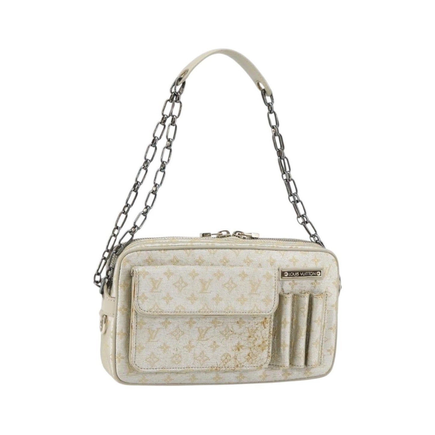 Louis Vuitton McKenna Mini Lin, Gold, Canvas, Tote bag