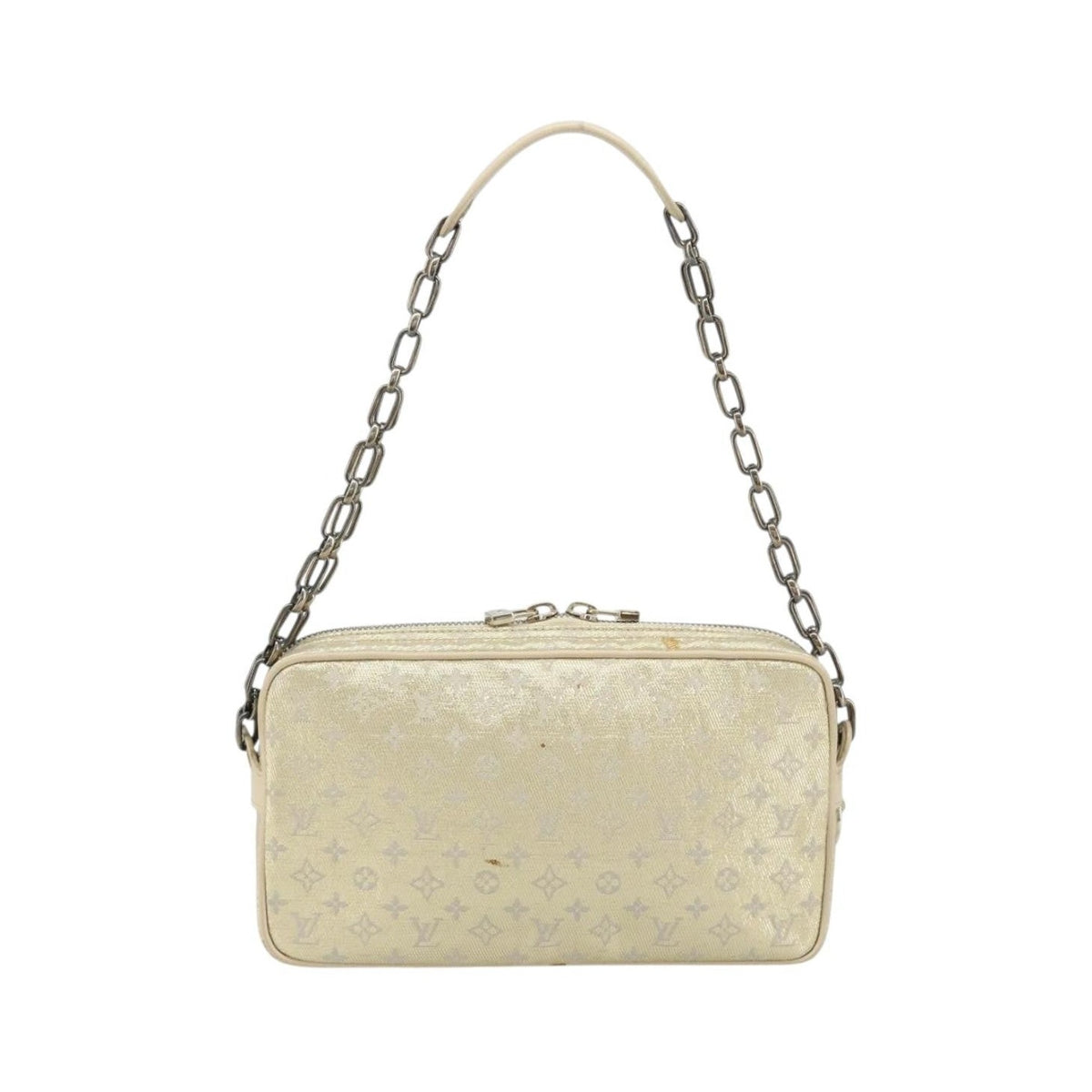 Louis Vuitton McKenna Mini Lin, Gold, Canvas, Shoulder Bag