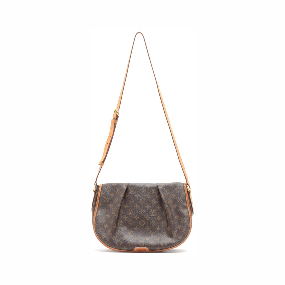 Louis Vuitton Menilmontant Monogram Canvas, Brown, Canvas, Handbag