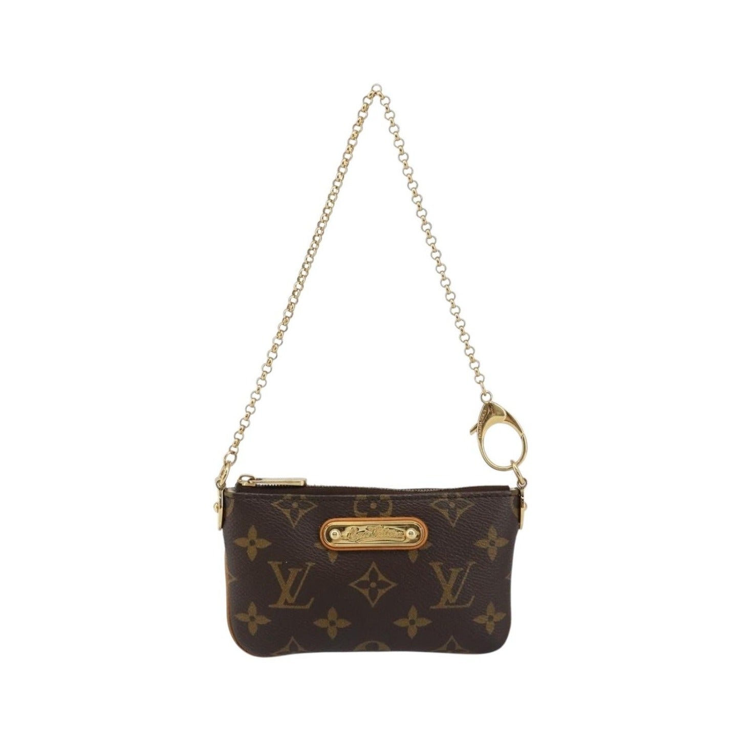 Louis Vuitton Milla Pochette Monogram Canvas, Brown, Canvas, Clutch