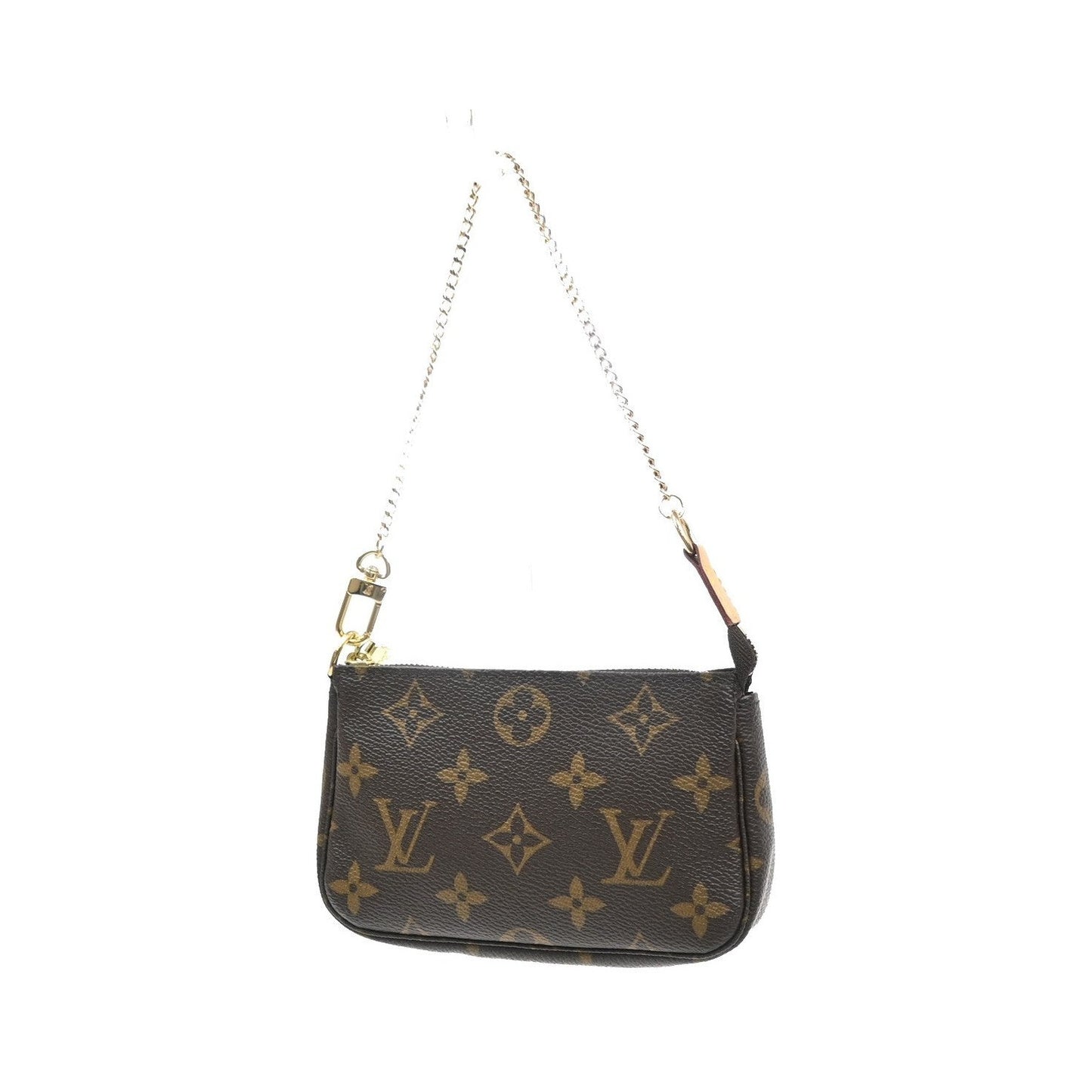 Louis Vuitton Mini pochette accessoires Canvas, Brown, Leather, Clutch