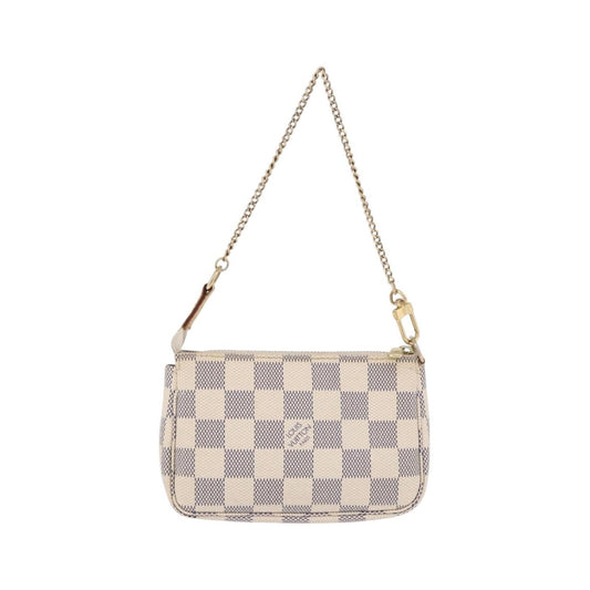 Louis Vuitton Mini pochette accessoires Damier Canvas, Beige, Canvas, Clutch