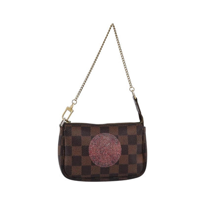 Louis Vuitton Mini pochette accessoires Damier Canvas, Brown, Canvas, Clutch