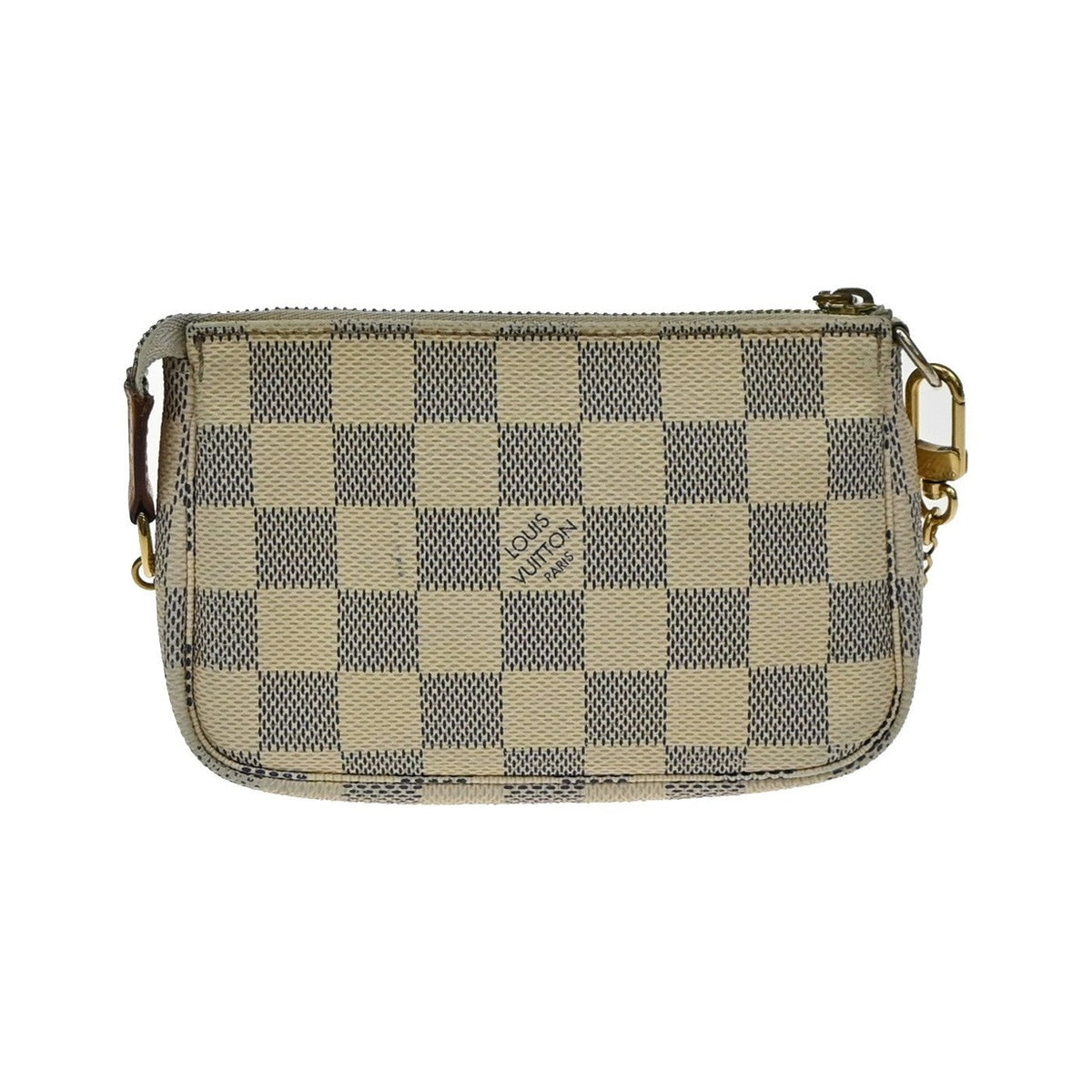 Louis Vuitton Mini pochette accessoires Damier Canvas, White, Canvas, Clutch