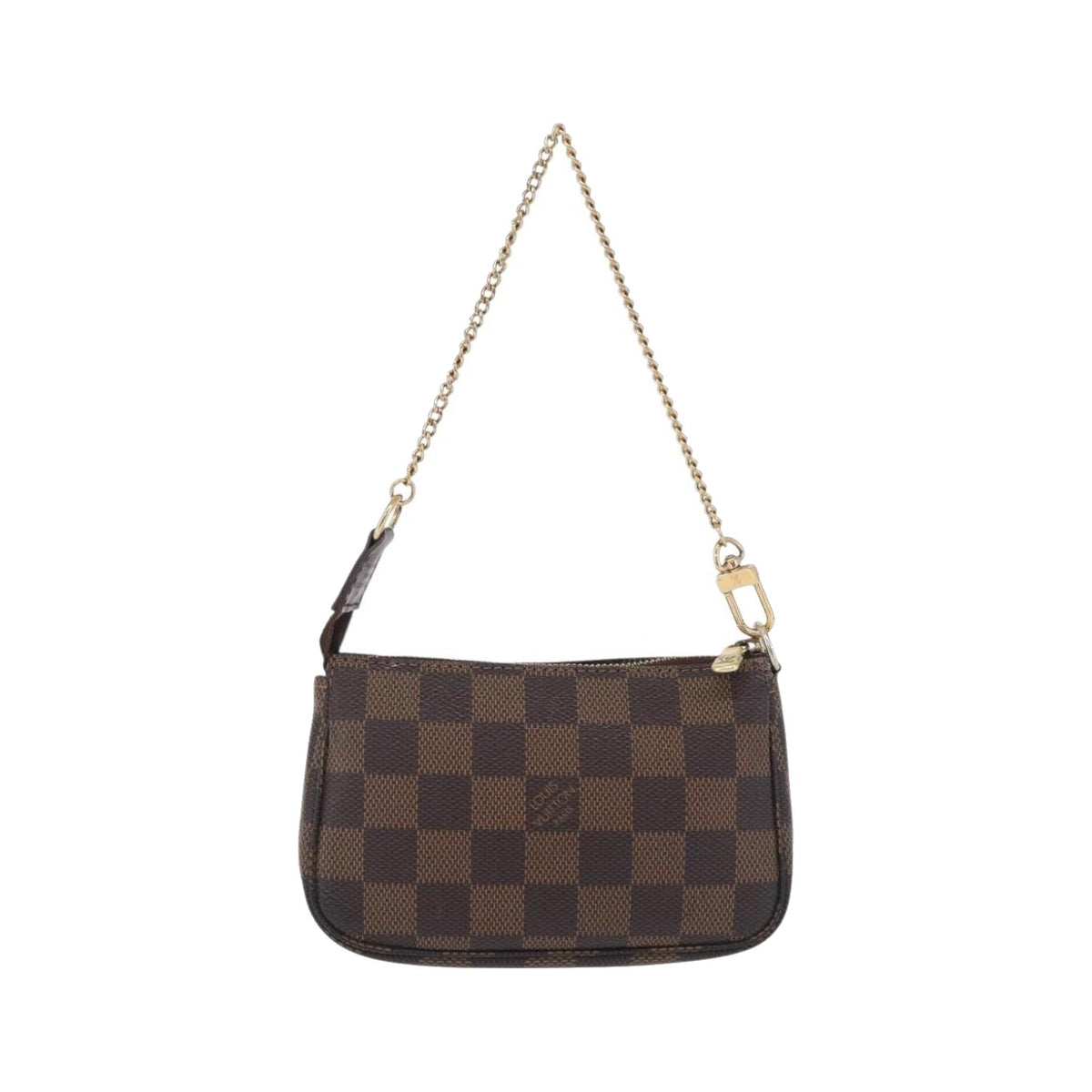 Louis Vuitton Mini pochette accessoires Damier Canvas, Brown, Canvas, Clutch
