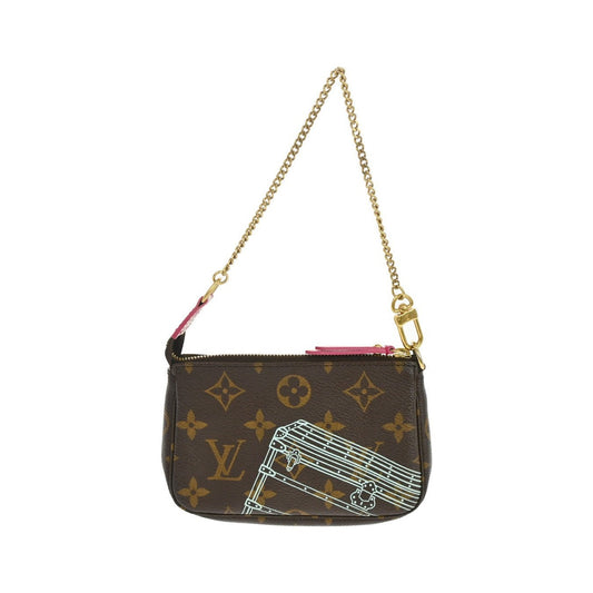Louis Vuitton Mini Pochette Limited, Brown, Canvas, Clutch