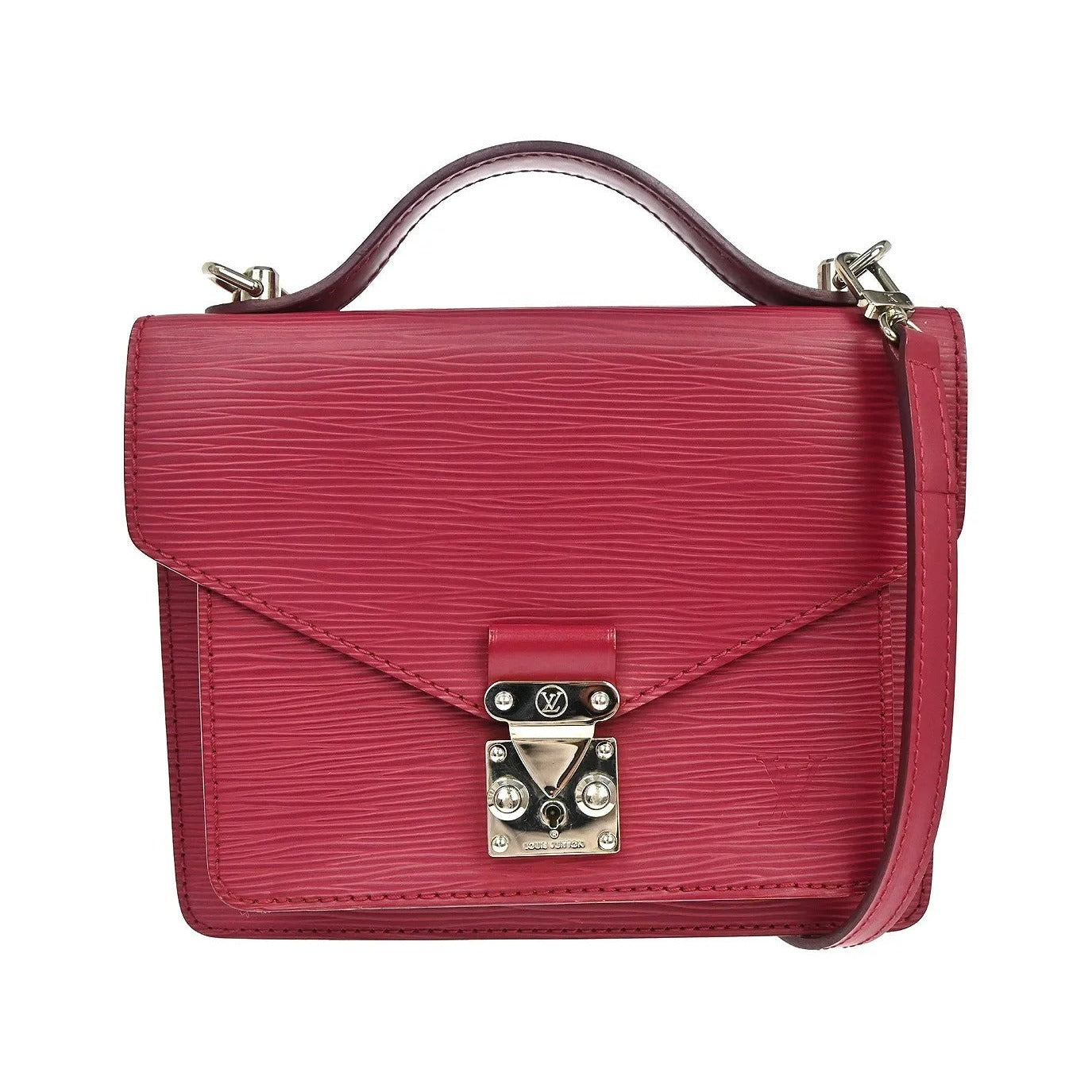 Louis Vuitton Monceau Epi, Pink, Leather, Handbag