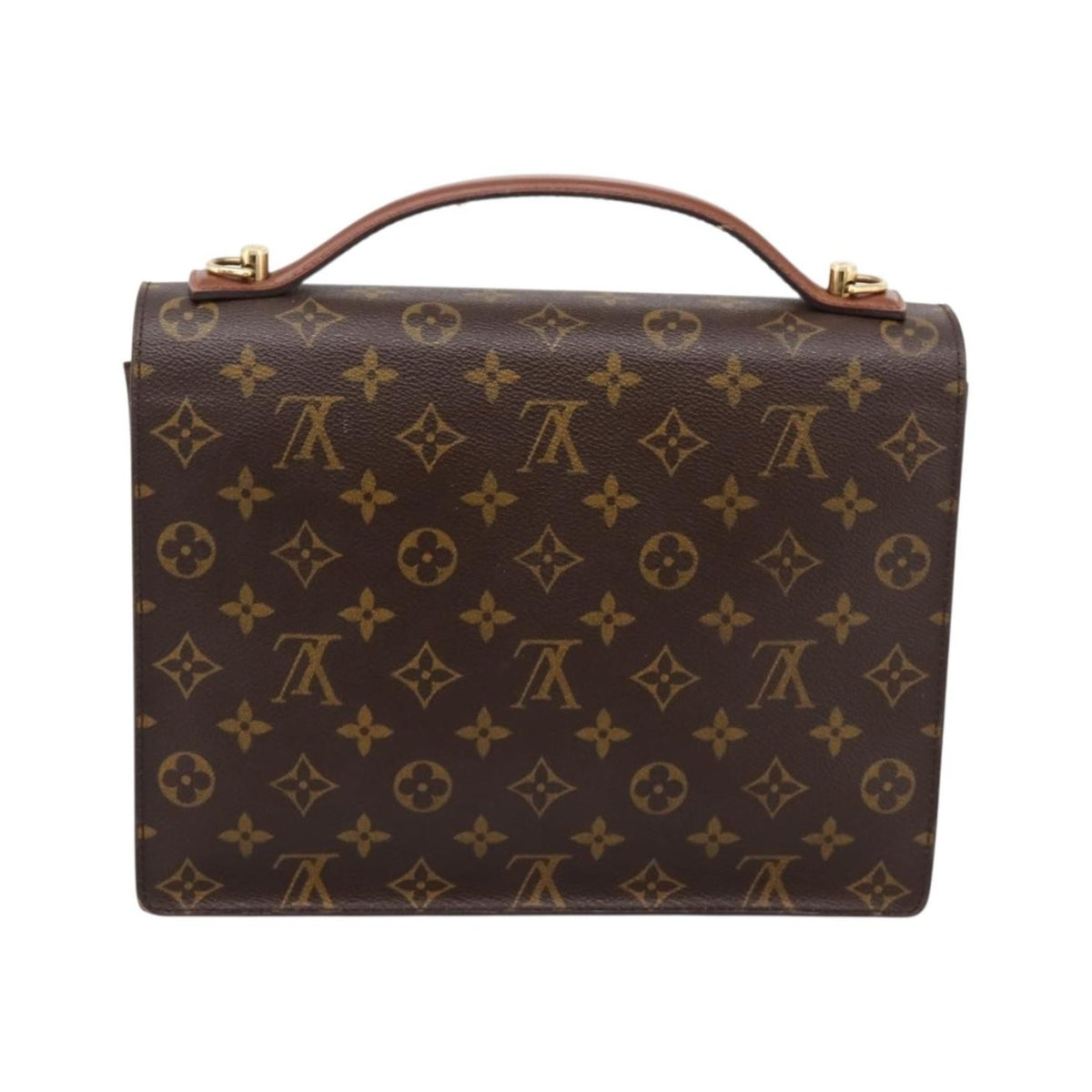 Louis Vuitton Monceau Monogram Canvas, Brown, Canvas, Handbag