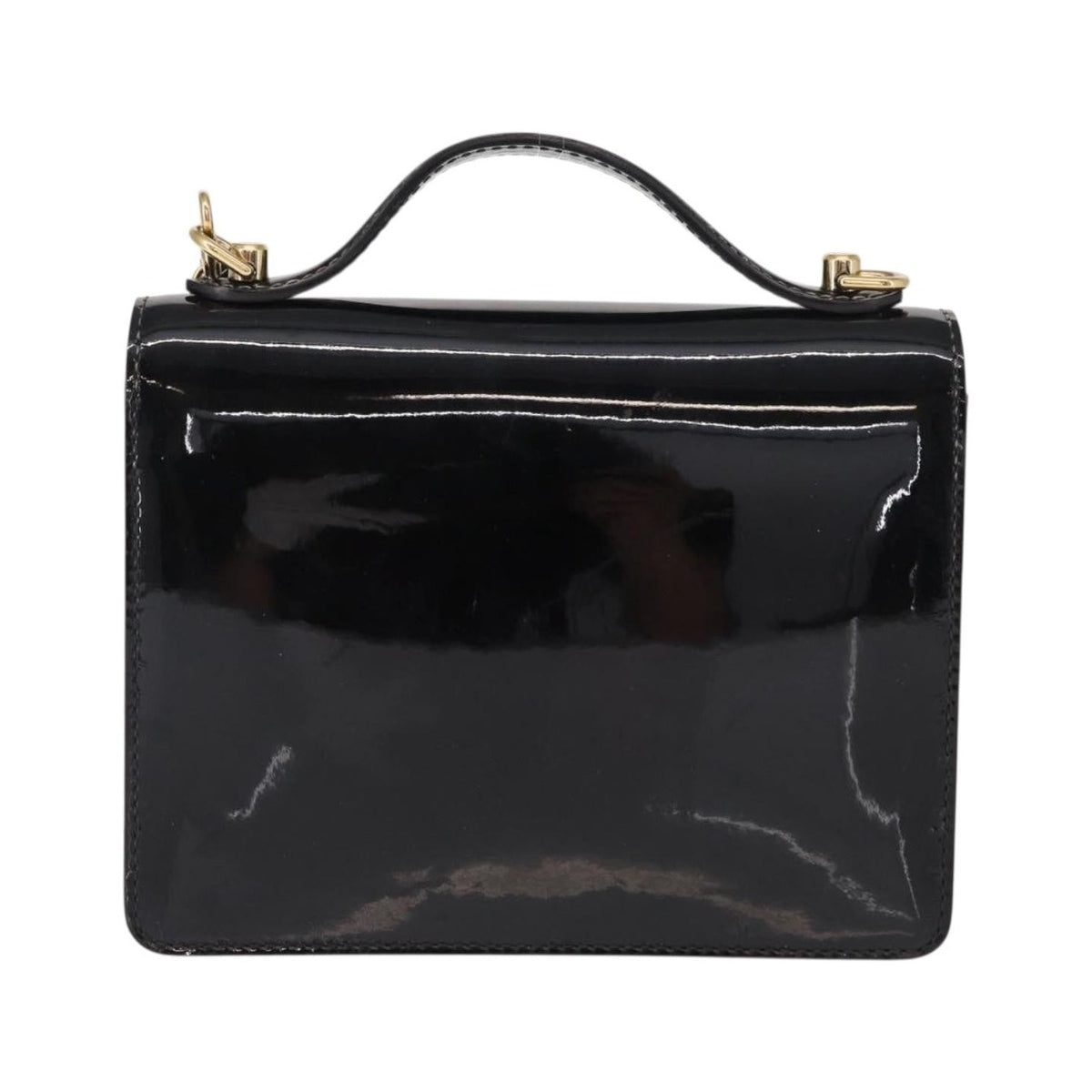 Louis Vuitton Monceau Vernis, Black, Patent Leather, Handbag