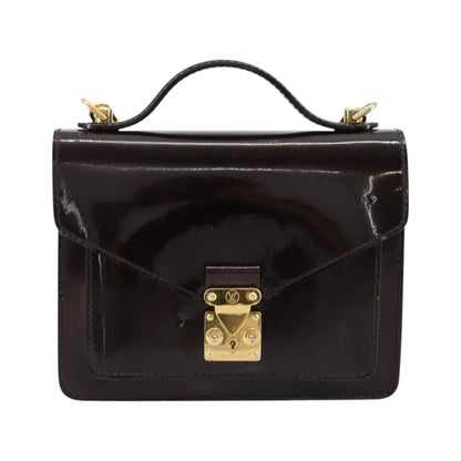 Louis Vuitton Monceau Vernis, Burgundy, Patent Leather, Handbag