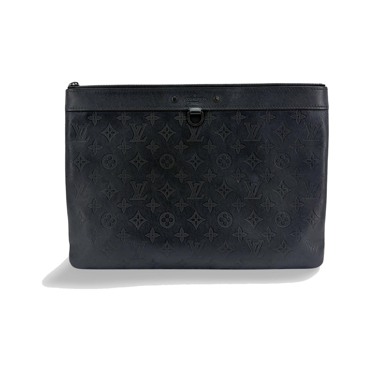 Louis Vuitton Monogramissime Pochette Monogram Canvas and Exotics, Black, Leather, Clutch