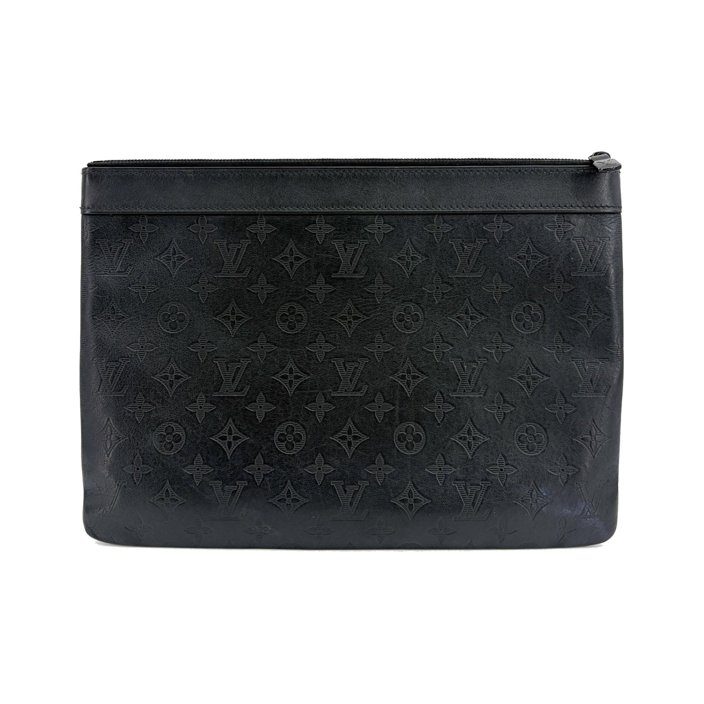 Louis Vuitton Monogramissime Pochette Monogram Canvas and Exotics, Black, Leather, Clutch