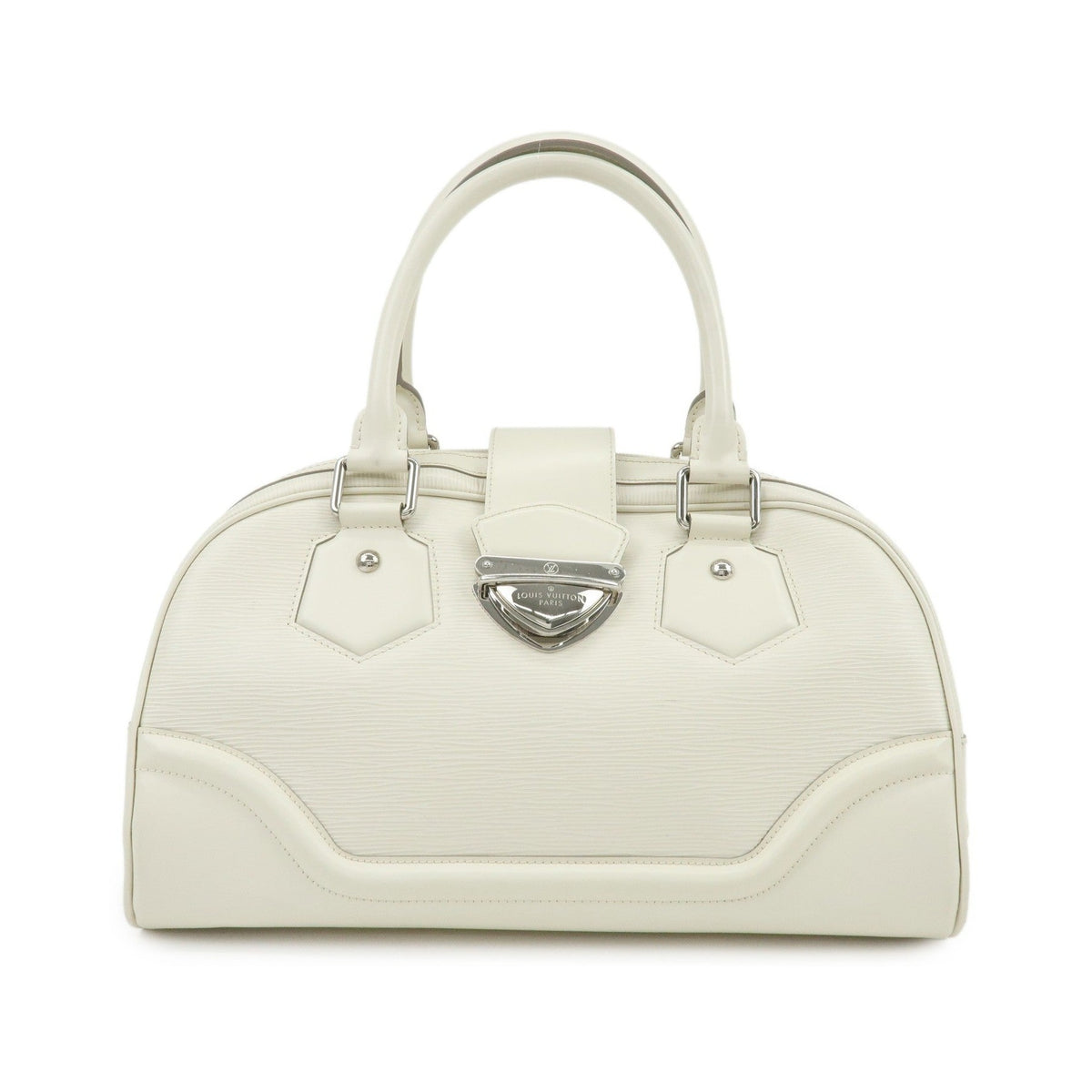 Louis Vuitton Montaigne Bowling Epi Leather, White, Leather, Handbag