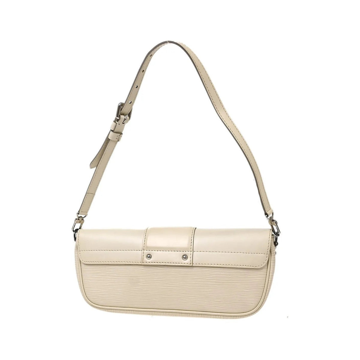 Louis Vuitton Montaigne Epi, White, Leather, Handbag