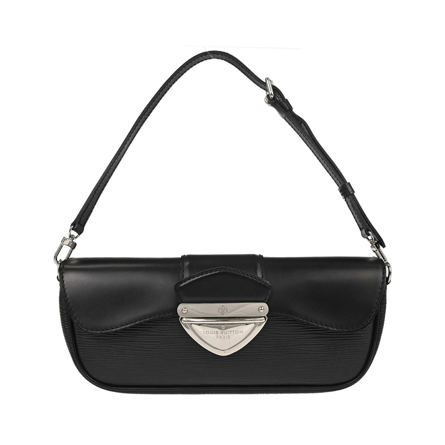 Louis Vuitton Montaigne Epi, Black, Leather, Handbag