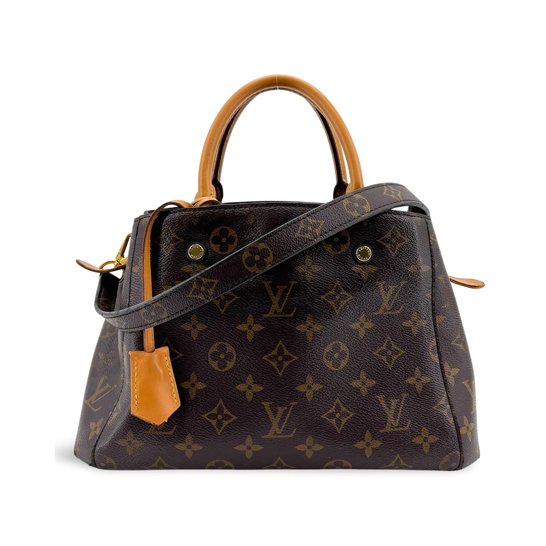 Louis Vuitton Montaigne Monogram Canvas, Brown, Canvas, Handbag