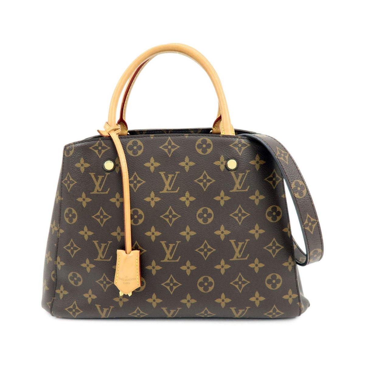 Louis Vuitton Montaigne Monogram Canvas, Brown, Canvas, Handbag