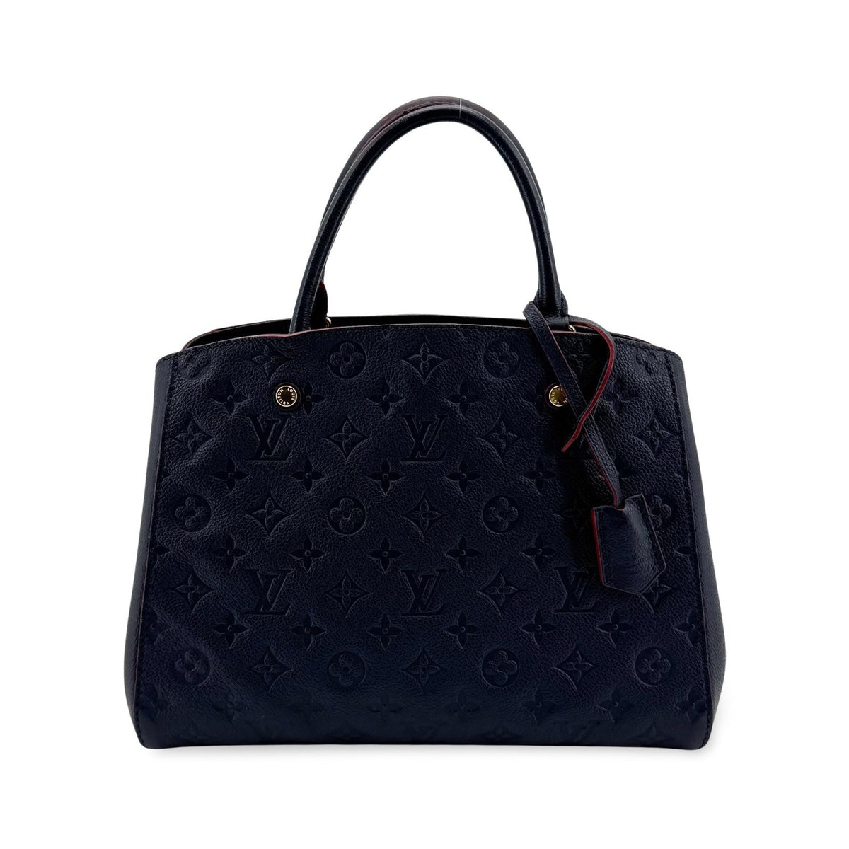 Louis Vuitton Montaigne Monogram Empreinte Leather, Navy, Leather, Handbag